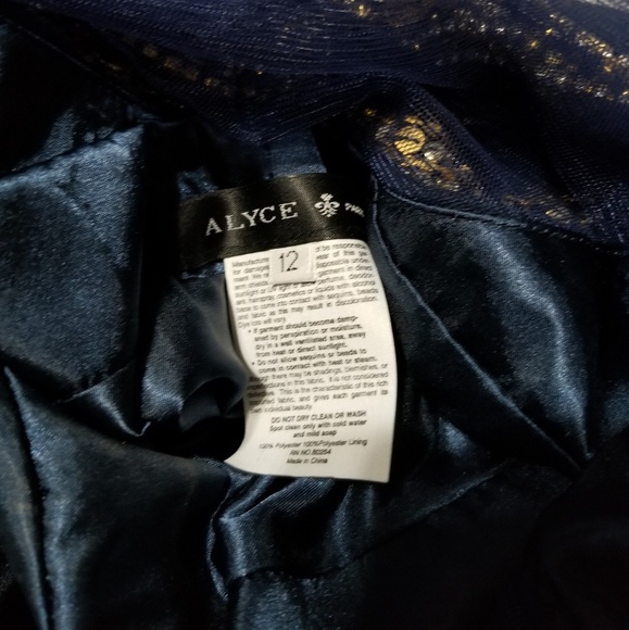 ALYCE PARIS Short Chiffon Beaded Coctail Dress - Picture 7 of 8